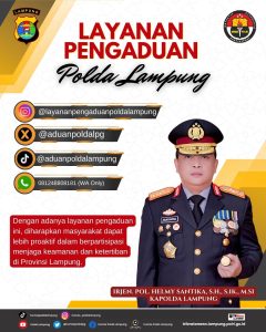 Respon Cepat Aduan Masyarakat, Polda Lampung Hadirkan Layanan Pengaduan 24 jam