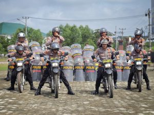 Polres Pringsewu Gelar Apel Konsolidasi dan Latihan Dalmas untuk Jaga Kondusivitas Pasca Pelantikan Kepala Daerah