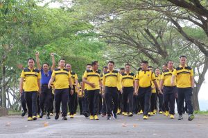 Kapolres Pringsewu Pimpin Olahraga Bersama, Pererat Silaturahmi dan Jaga Kebugaran