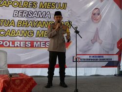 Kapolres Mesuji bersama Ketua Bhayangkari Cabang Mesuji dan para PJU melaksanakan Safari Ramadhan dan Kunjungan Kerja Ke Mapolsek Simpang Pematang.