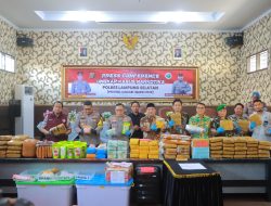 POLRES LAMPUNG SELATAN UNGKAP 23 KASUS NARKOBA DAN MUSNAHKAN BARANG BUKTI SENILAI Rp54,8 MILIAR