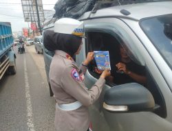 Satgas Operasi Ketupat 2025 Polres Pringsewu Sosialisasikan Layanan Call Center 110 untuk Keamanan Pemudik