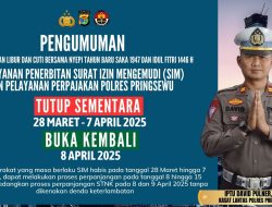 Pelayanan SIM dan Samsat di Polres Pringsewu Diliburkan Selama Cuti Bersama Nyepi dan Idul Fitri