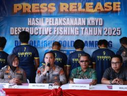 Polda Lampung Ungkap 7 Kasus Destructive Fishing Selama Tiga Bulan, Kerugian Capai Miliaran Rupiah
