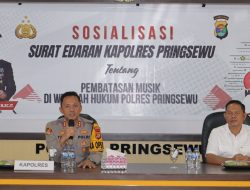 Tekan Peredaran narkoba, Kapolres Pringsewu Terbitkan Surat Edaran Pembatasan Hiburan Organ Tunggal dan Musik Remix