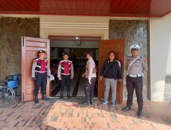 Ratusan Personel Polres Pringsewu Amankan Ibadah Kenaikan Yesus Kristus