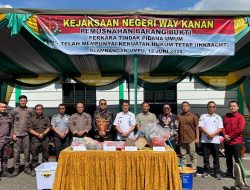 Kejari Way Kanan Musnahkan Barang Bukti 32 Perkara Pidum