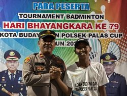 Turnamen Badminton Polsek Palas Cup Resmi Dibuka, Sambut Hari Bhayangkara ke-79