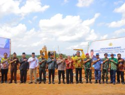 Ground Breaking Pembangunan Gudang Pangan, Polda Lampung Dukung Asta Cita Presiden RI