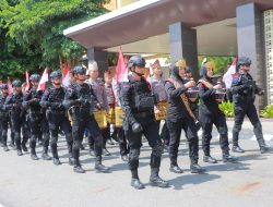 Polda Lampung Gelar Upacara Pemberangkatan Prosesi Pengambilan Air Bersih Dalam Rangka Hari Bhayangkara ke 79