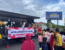 Satbrimobda Lampung Buka Dapur Umum Gratis di Bhayangkara Run 2025