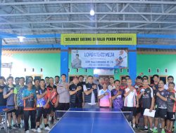 Semarakkan Hari Bhayangkara ke-79, Polres Pringsewu Gelar Lomba Tenis Meja