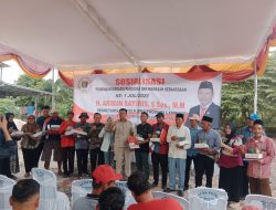 H. Aribun Sayunis Ajak Pemuda Jauhi Narkoba dan Judi Online Saat Sosialisasi Pancasila  di Palas Jaya