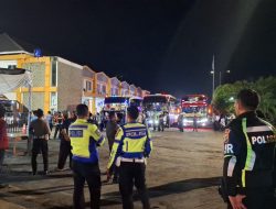 Polres Pringsewu Berikan Pengamanan dan Pengawalan Kepulangan Jemaah Haji Kloter 56