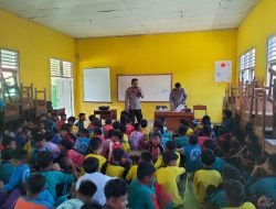 Kapolsek Pardasuka Ajak Siswa Baru SMPN 1 Bijak Bermedia Sosial dan Jauhi Kenakalan Remaja