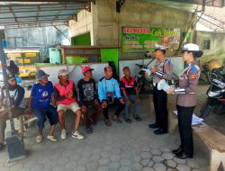 Satgas Preemtif Operasi Patuh Polres Pringsewu Sosialisasikan Etika dan Keselamatan Berlalu Lintas di Pasar Sukoharjo