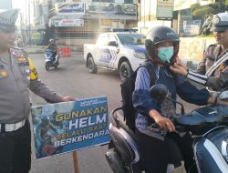 Operasi Patuh, Polisoi Sosialisasikan Tertib Lalu Lintas di Simpang Pasar Induk Pringsewu