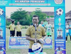 Dibuka Bupati, 15 Pekon dan Kelurahan Di Kecamatan Pringsewu Ikuti Turnamen Sepakbola Karang Taruna Cup