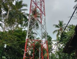 Diduga belum kantongi izin, Sebuah tower pemancar sinyal di Tanggamus, telah rampung dibangun 