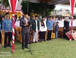 Pembacaan Teks Proklamasi di Kecamatan Palas oleh Anggota DPRD Lampung Selatan Bowo Edi Anggoro