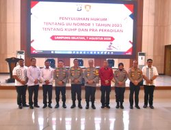 Polda Lampung Gelar Penyuluhan Hukum Tentang UU No. 1 Tahun 2023 KUHP Baru dan Pra Peradilan