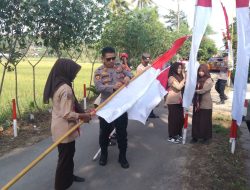 Menjelang Puncak HUT RI ke-80, Polsek Sukoharjo Ajak Warga Kibarkan Merah Putih