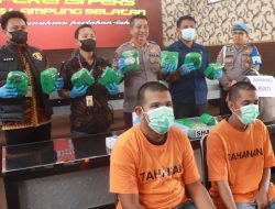 Polisi Gagalkan Penyelundupan 11,8 Kg Sabu di Lampung Selatan, Dua Kurir Asal Aceh Ditangkap.