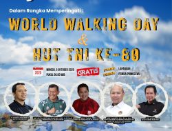 World Walking Day 2025 Dipusatkan di Pringsewu, Kolaborasi dengan HUT TNI ke-80