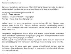Ketua Komite SDN 1 Tanjung Sari Palas Mengundurkan Diri, Soroti Pengelolaan Dana BOS