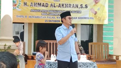 Ahmad Al Akhran Ajak masyarakat kecamatan Palas Tanamkan Nilai Pancasila dan Jauhi Narkoba