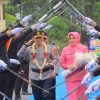 Sambut Kepemimpinan Baru, Polda Lampung Gelar Tradisi Penyambutan Untuk Kapolda Irjen Pol Helfi Assegaf