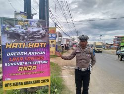 Puluhan Banner Operasi Zebra Dipasang di Jalur Utama Pringsewu, Ini Pesan Satlantas