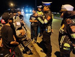 Cegah Balap Liar, Satgas Operasi Zebra Polres Pringsewu Gelar Patroli di Jalur Lintas Barat Sumatera