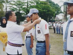 Dipimpin Bupati Pringsewu, Satuan Paskibra Sekolah Gelar Apel