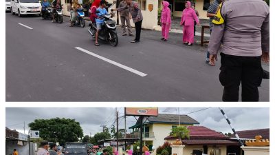 Polsek Palas dan Bhayangkari Berbagi Takjil kepada Pengguna Jalan di Bulan Ramadan