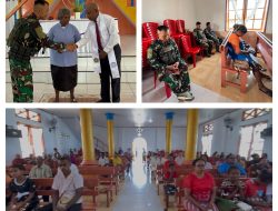 ‎Satgas Pamtas RI–PNG Yonif 9 Marinir Laksanakan Pengamanan dan Ibadah Paskah Bersama di Maybrat