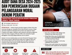 Dugaan Korupsi Dana Desa dan Dugan Perselingkuhan Oknum Pratin Pekon Kota Jawa , Warga Minta Inspektorat dan Kejaksaan Turun Tangan
