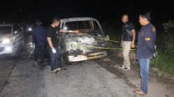 Minibus Terbakar di Tanjakan Way Sekampung Pringsewu, Sopir Alami Luka Bakar