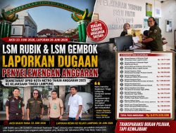 LSM GEMBOK dan RUBIK Resmi Laporkan Dugaan Penyelewengan Anggaran Sekretariat DPRD Kota Metro ke Kejati Lampung