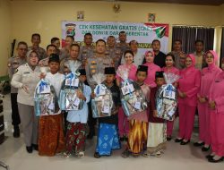 Sambut Hari Bhayangkara ke-80, Polres Pringsewu Gelar Bakti Kesehatan dan Berangkatkan Peserta Operasi Katarak