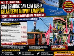 LSM GEMBOK dan RUBIK Gelar Aksi di BPMP Lampung, Soroti Pengelolaan Anggaran Tahun 2025