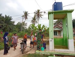 Sumur Bor TMMD Kodim 0411/KM Bantu Warga Kampung Suka Negara Atasi Krisis Air