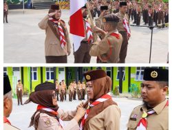 Terik Mentari Tak Surutkan Semangat Peserta Pengukuhan Gugus Depan Ponpes dan SMP IT Muhammad Al-Fatih