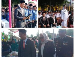 Bowo edy Anggoro Bacakan Proklamasi HUT RI ke-81 di ke Camatan Palas