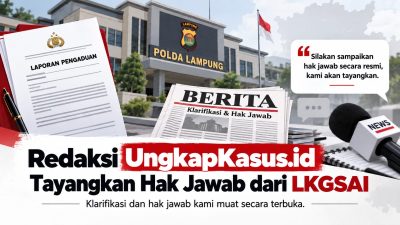 LKGSAI Laporkan Ungkapkasus.Id,REDAKSI: Pemberitaan Berdasarkan Informasi Dan Bukti Awal, Hak Jawab Tetap Terbuka