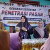 Pemkab Pringsewu Adakan Gerakan Serentak Penetrasi Pasar di Pasar Sukoharjo
