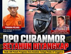 Setahun Buron, Terduga Pelaku Curanmor DPO Ditangkap TEKAB 308 Polsek Pringsewu Kota Di Tanggamus