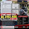 STNK Honda Beat Hitam BE 2103 AGU Hilang di Perjalanan Bandar Lampung–Pringsewu