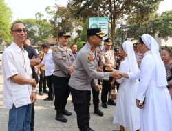 Kapolres Pringsewu Sambangi Gereja Santo Yusup, Ajak Jemaat Rawat Toleransi dan Perkuat Keamanan